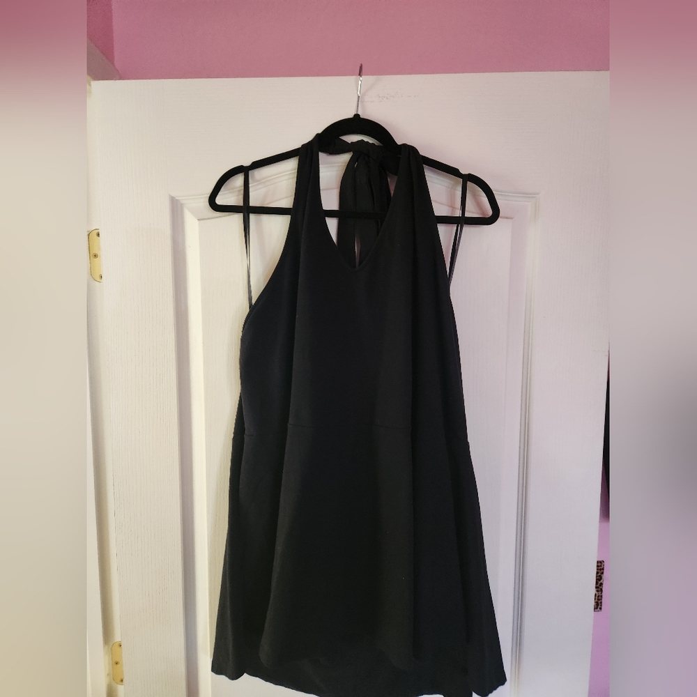 Torrid Size 6 Peplum Halter Top Black Plus Size Top  6x Womans 30
